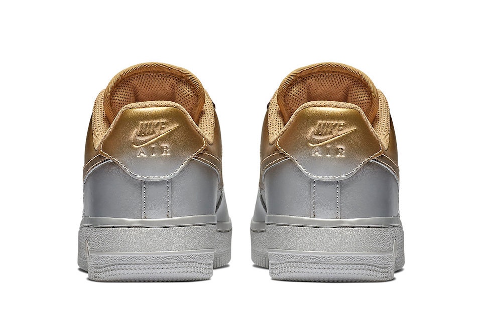Nike Air Force 1 Low Silver and Gold