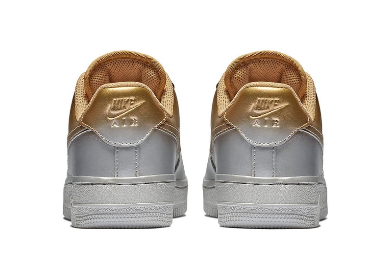 Nike Air Force 1 Low Silver and Gold