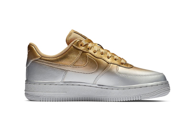 Nike Air Force 1 Low Silver and Gold
