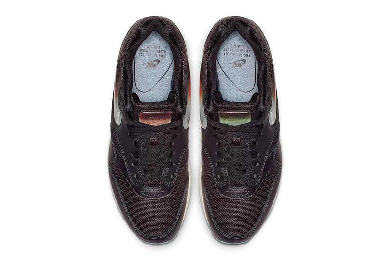 Nike Air Max 1 Oversized Jewel Swooshes Release black pink white tongue tabs