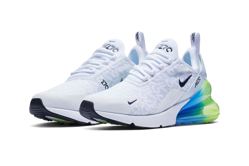 Nike Air Max 270 Logo Release Date White Explosion Green Yellow Info