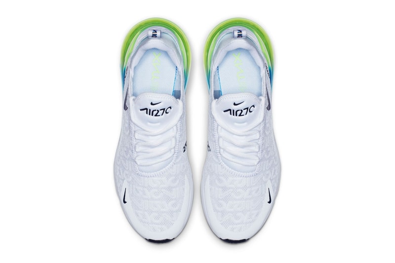 Nike Air Max 270 Logo Release Date White Explosion Green Yellow Info