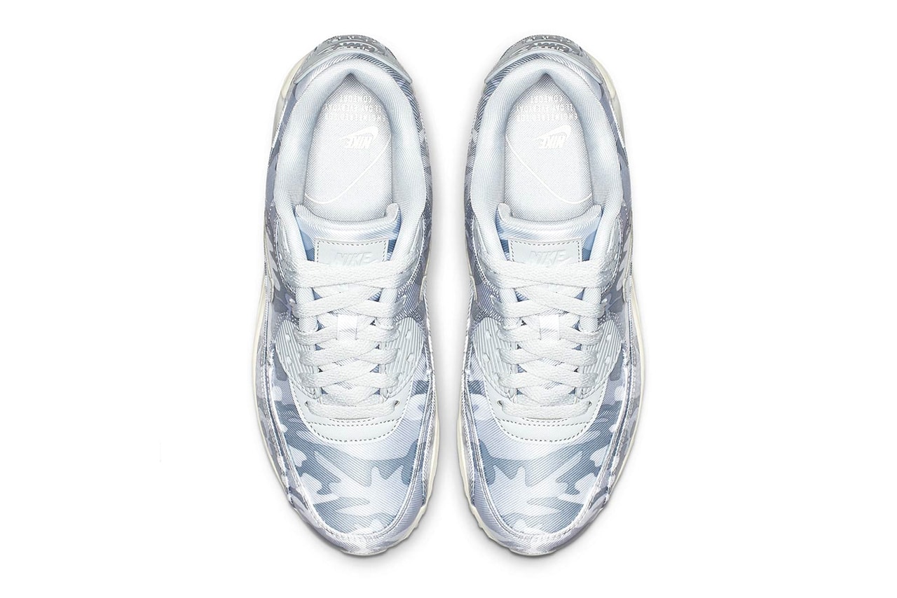 Nike Air Max 90 "Pure Platinum/Summit White" winter camo release date info price colorway sneaker 