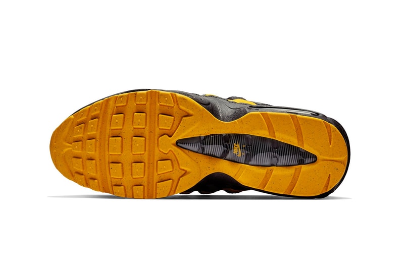 Nike Air Max 95 Essential Black & Orange colorway sneaker release date info price multi texture textile grey snakeskin