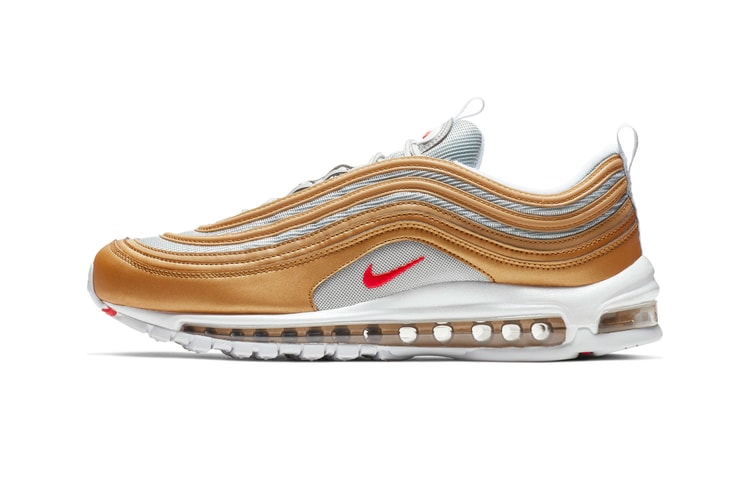 Nike Drops the Air Max 97 in "Metallic Gold/University Red"
