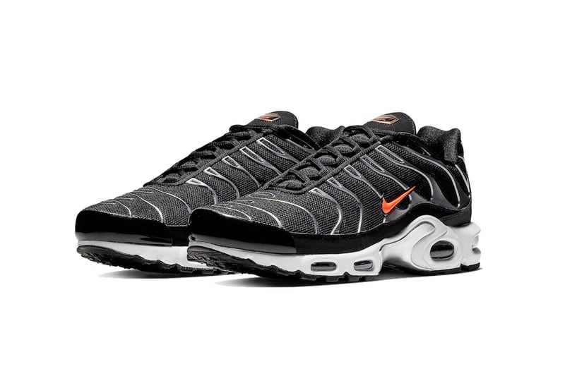 nike air max plus black white orange drop info footwear nike sportswear metallic silver tuned air 1