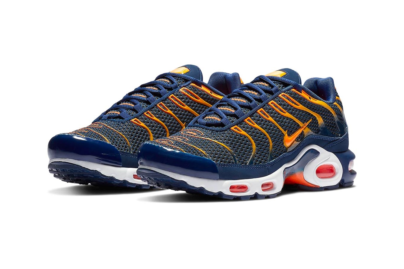 Nike Air Max Plus "Blue Void" Release Date price info Blue Void/University Gold/White/Total Orange sneaker colorway purchase stockist buy online 
