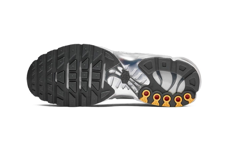 Nike Air Max Plus "Grey/Volt" Release Date grey silver mesh neon green sneaker  closer look buy cop purchase details