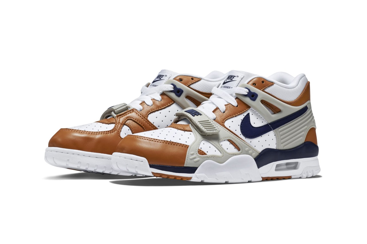 Nike Air Trainer 3 "Medicine Ball" 2019 Release colorway sneaker brown navy white date info price bo jackman og official imagery images size