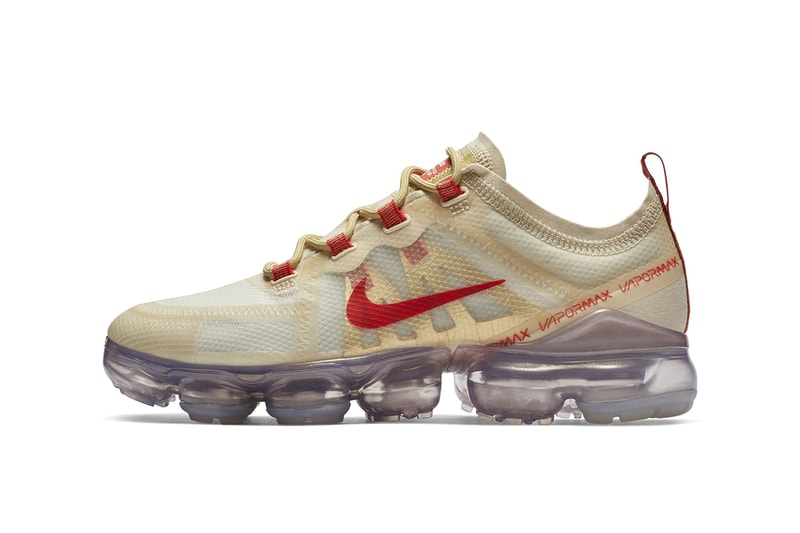 Nike Air Vapormax 2019 Chinese New Year Exclusive Shoes Kicks Sneakers Footwear Trainers Cop Purchase Buy US11 Pure Platinum Metallic Gold Colorways First Closer Official Look