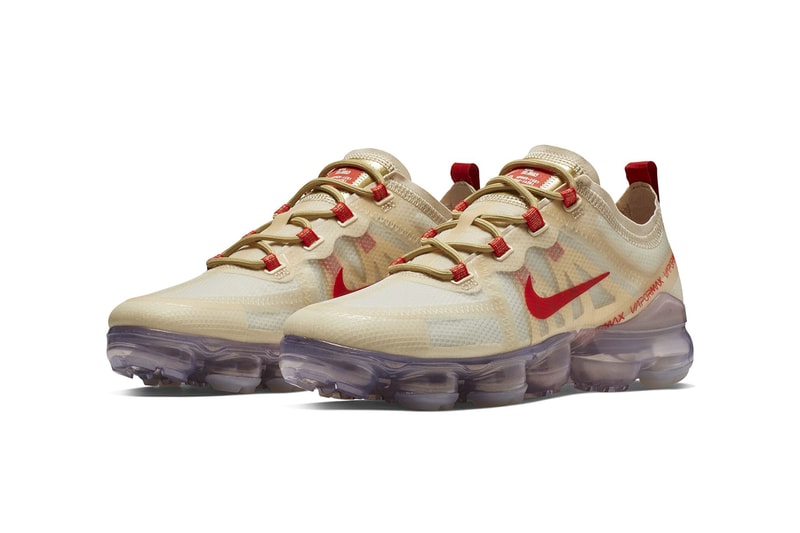 Nike Air Vapormax 2019 Chinese New Year Exclusive Shoes Kicks Sneakers Footwear Trainers Cop Purchase Buy US11 Pure Platinum Metallic Gold Colorways First Closer Official Look