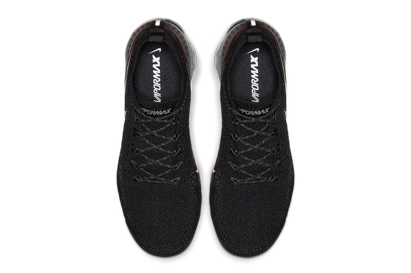 Nike Air VaporMax Flyknit 2.0 Black Iridescent Teal colorway release date info price sneaker translucent sole green blue shimmery mens sizing