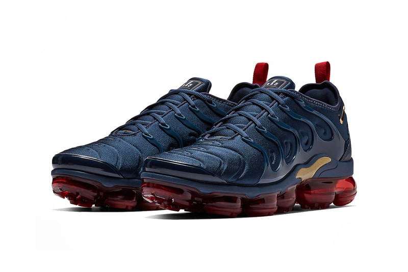 nike air vapormax plus navy red white metallic gold olympic 2018 december nike sportswear fotwear
