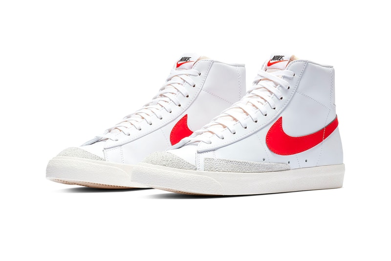 Nike Blazer Mid 77 vintage 2019 info sportswear kicks og colorway red classic basketball retro january 1 drop date BQ6806-600 Habanero Red white orange
