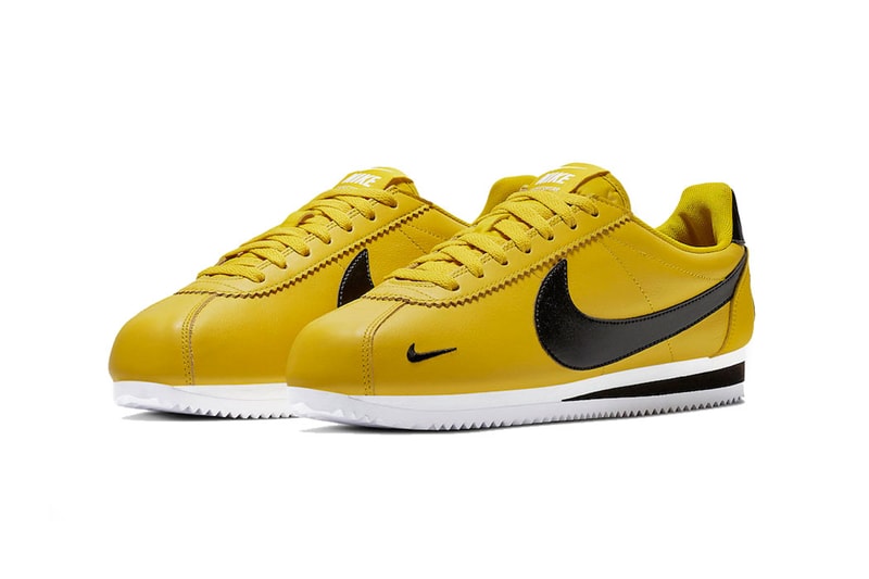 nike cortez premium bright citron black white 2018 december footwear nike sportswear