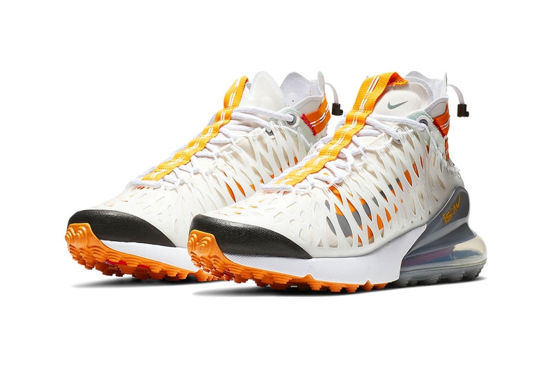 Nike ISPA Air Max 270 SP SOE First Look sneakers black white grey orange swoosh