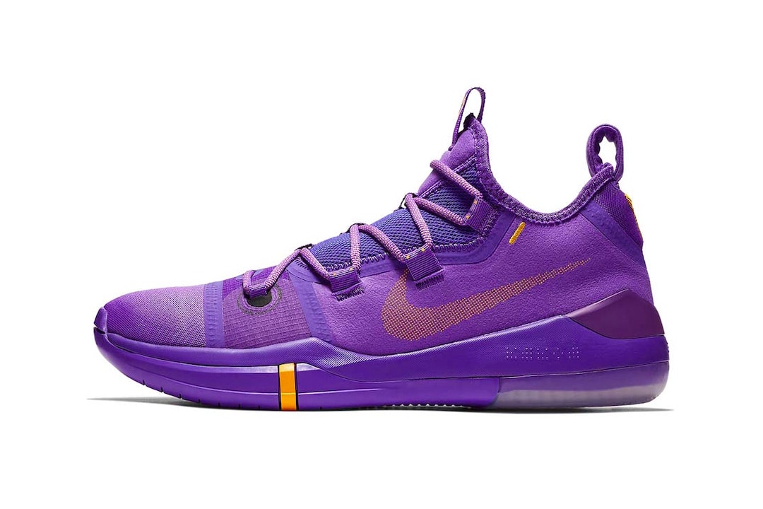 Nike Basketball Kobe A.D. “Hyper Grape/University Gold-Black” “Amarillo/Court Purple-Black” "Lakers Pack" Los Angeles Lakers release info price stockist 