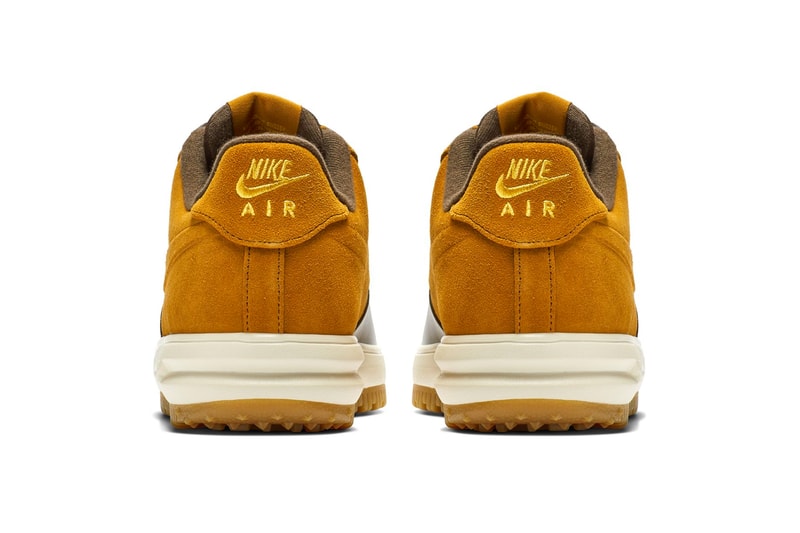 Nike Lunar Force 1 Duckboot Low "Desert Ochre" release date info price sneaker colorway BAROQUE BROWN/GUM LIGHT BROWN/UNIVERSITY GOLD/DESERT OCHRE