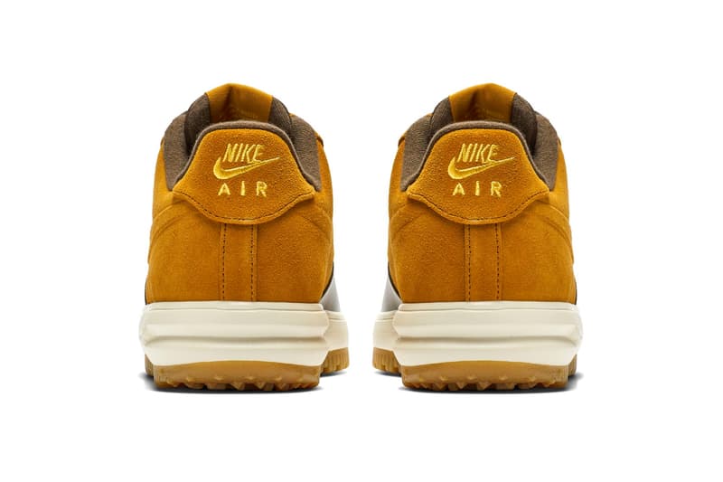 Nike Lunar Force 1 Duckboot Low "Desert Ochre" release date info price sneaker colorway BAROQUE BROWN/GUM LIGHT BROWN/UNIVERSITY GOLD/DESERT OCHRE