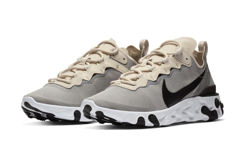 Nike React Element 55 Cream Light Grey