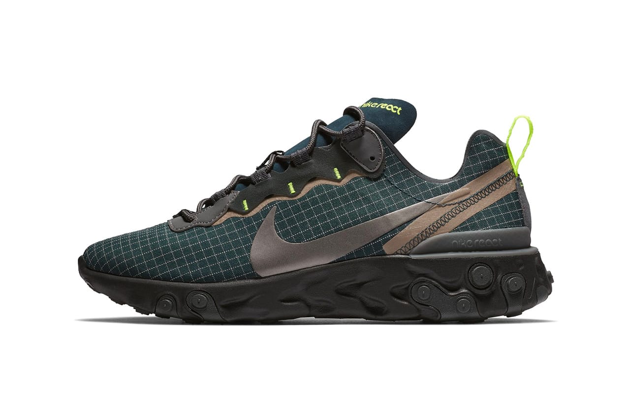 nike react element 55 black and green