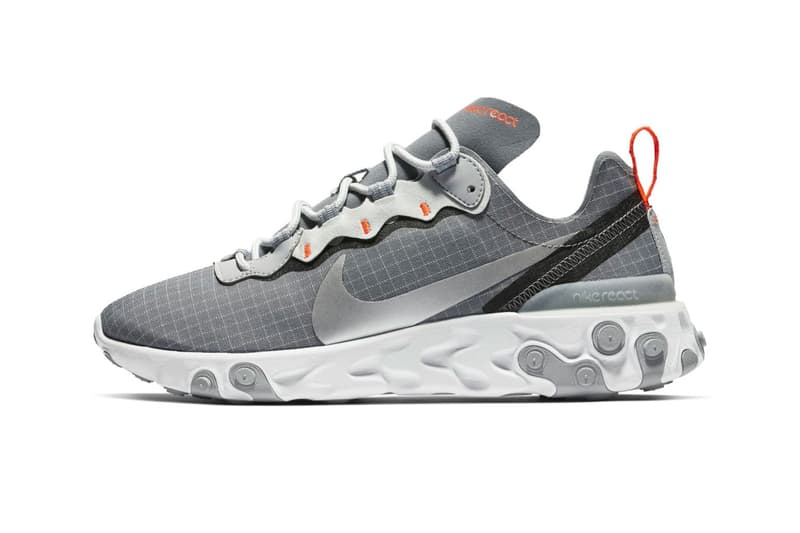 Nike React Element 55 Grey Orange Grid Hypebeast
