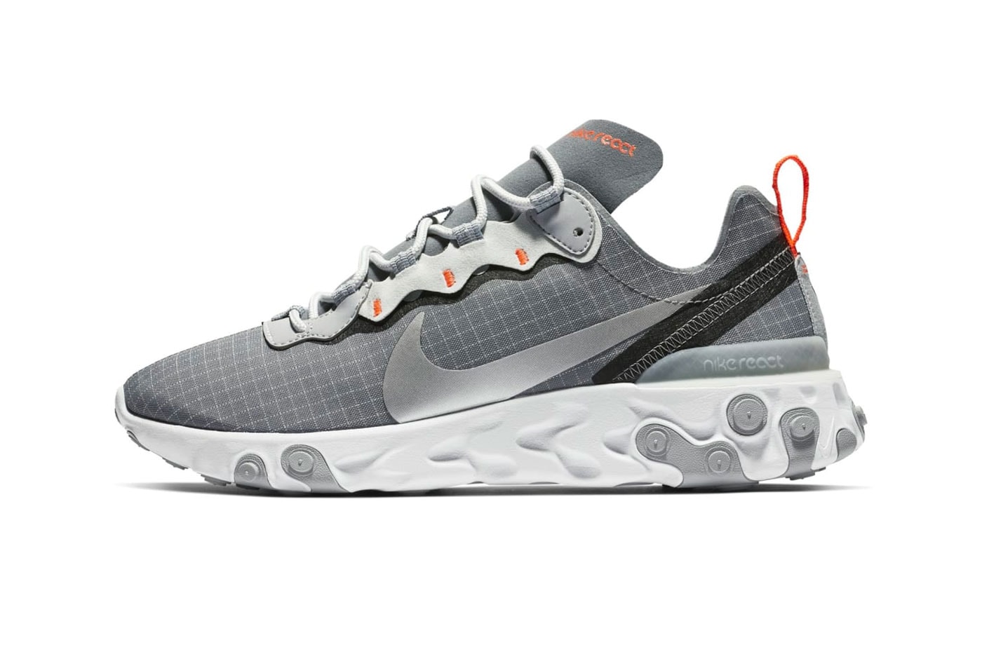 Nike React Element 55 Grey Orange Grid White Release Info Date