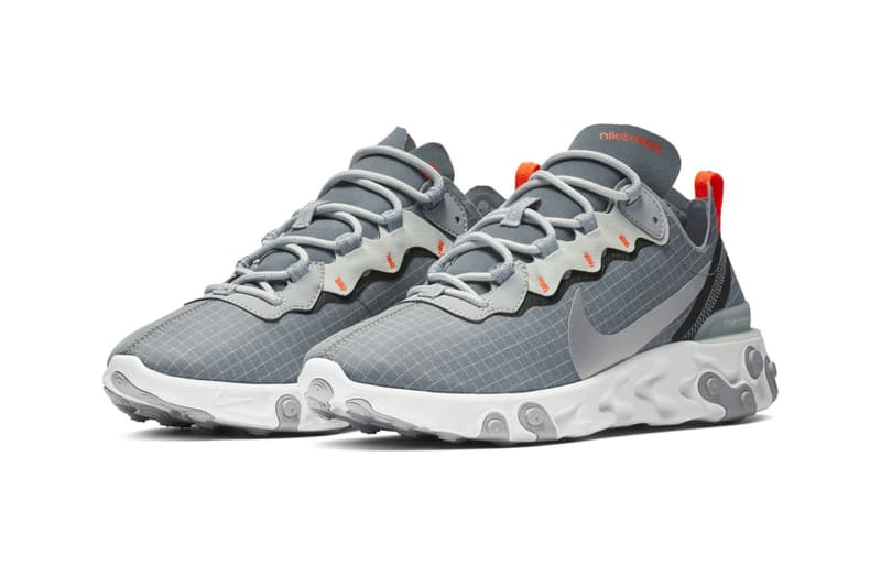 Nike React Element 55 Grey Orange Grid Hypebeast Nike React Element 55 Grey Orange Grid Hypebeast