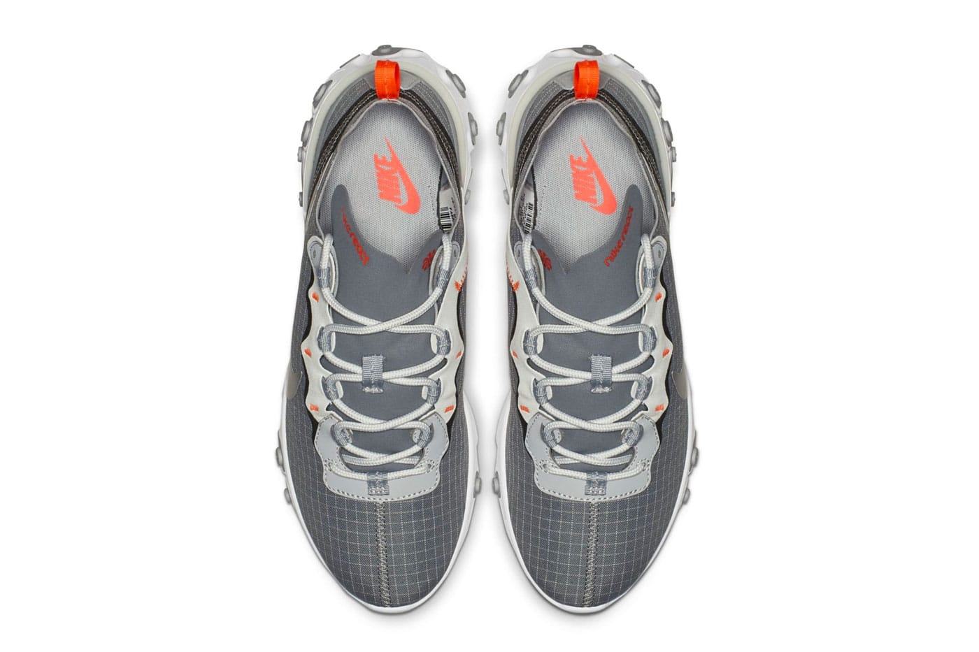 grey orange sneakers