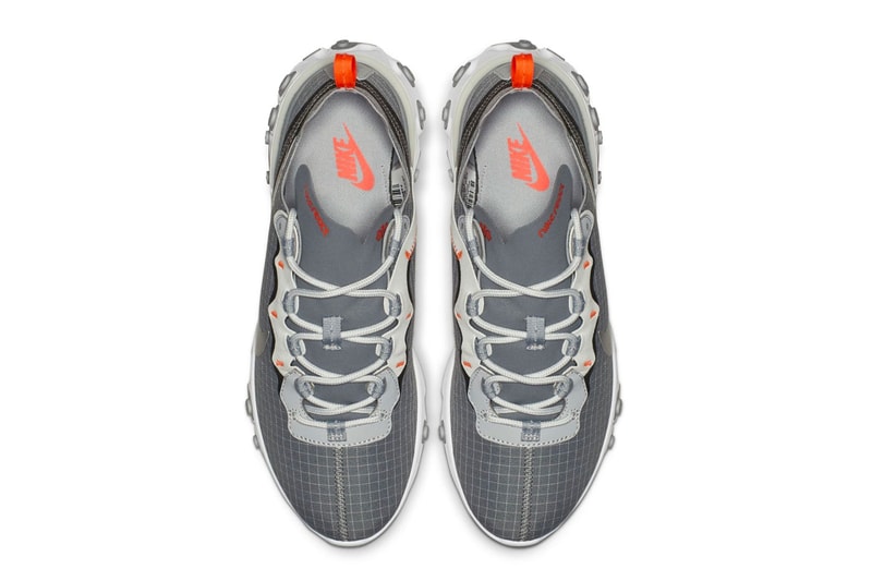 Nike React Element 55 Grey Orange Grid White Release Info Date