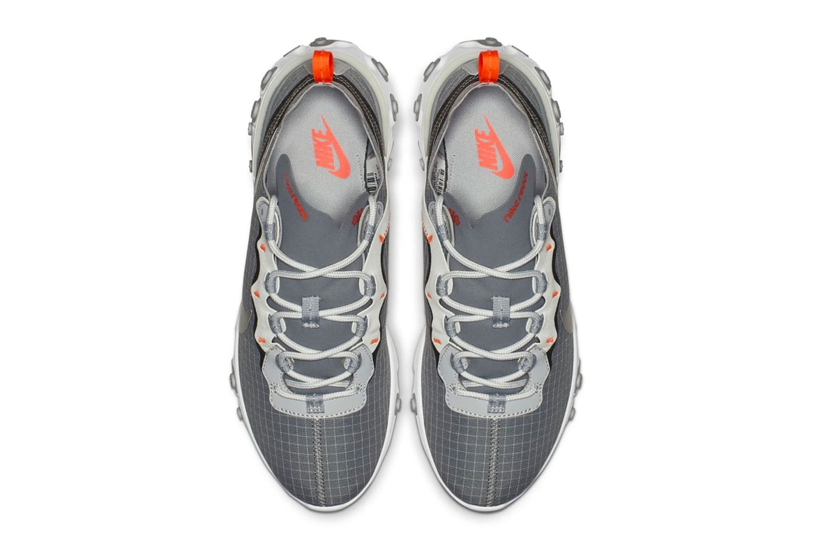Nike React Element 55 Grey Orange Grid Hypebeast Nike React Element 55 Grey Orange Grid Hypebeast