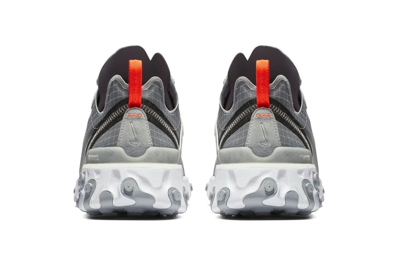 Nike React Element 55 Grey Orange Grid White Release Info Date