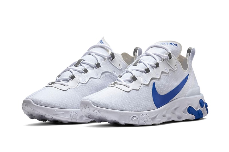 nike react element 55 white red blue colorway drop release date closer look info