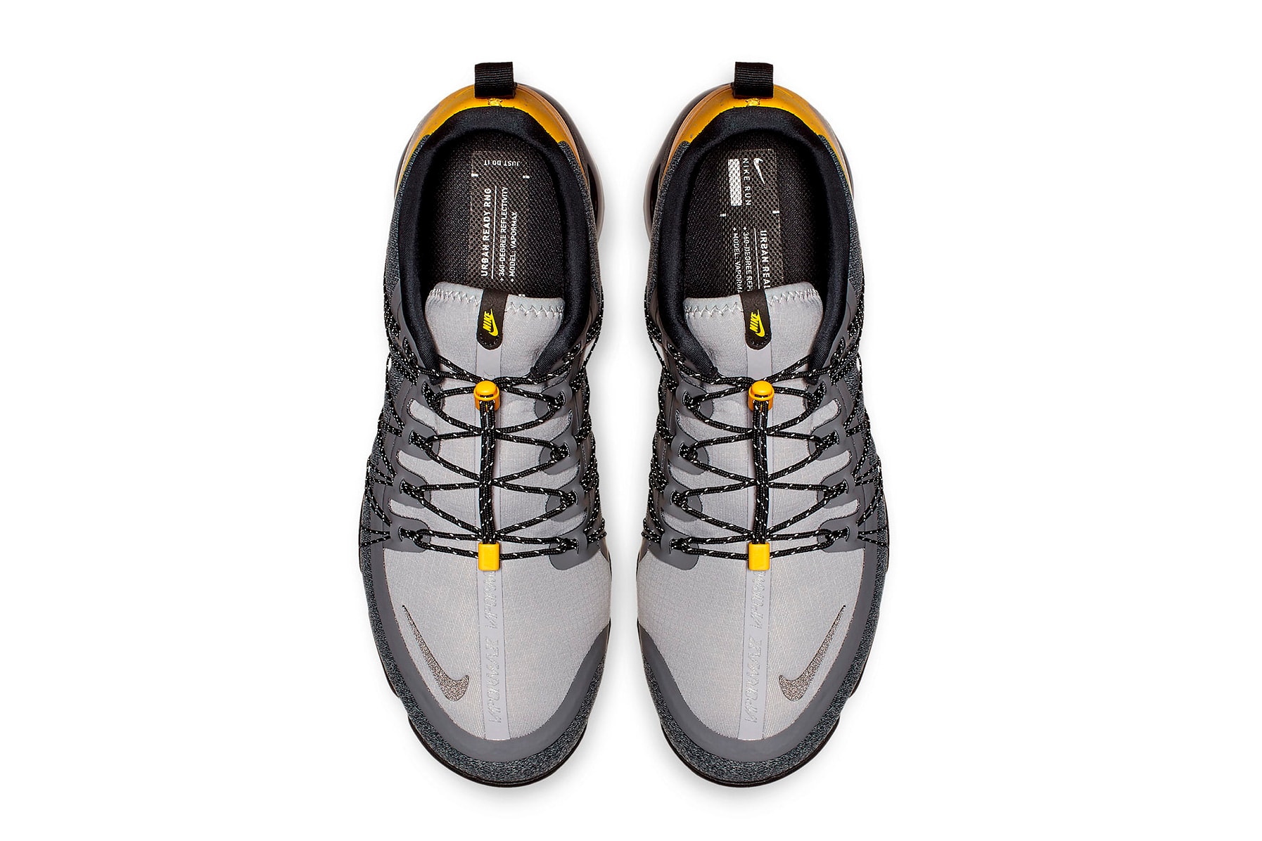 Nike Air VaporMax Run Utility Grey Yellow sneakers Wolf Grey Amarillo Cool Grey Black