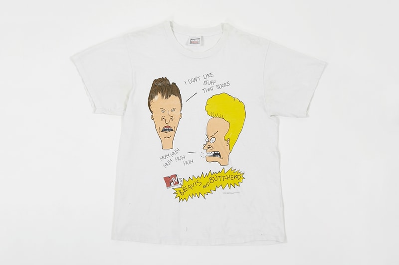 not applicable selfridges vintage tee shirt pop up sale yellow label bartman simpsons bart donkey kong akira, beavis butt head metallica guns roses