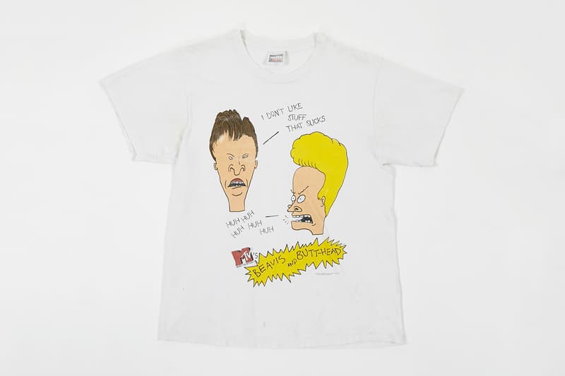 not applicable selfridges vintage tee shirt pop up sale yellow label bartman simpsons bart donkey kong akira, beavis butt head metallica guns roses