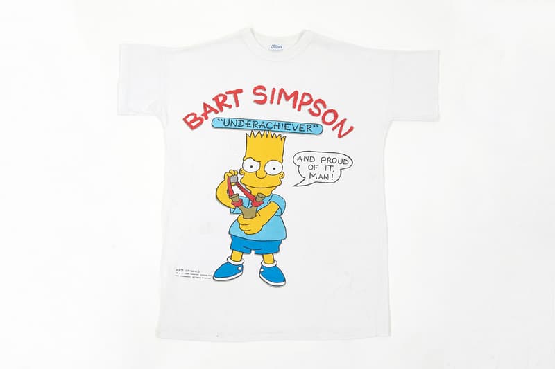 not applicable selfridges vintage tee shirt pop up sale yellow label bartman simpsons bart donkey kong akira, beavis butt head metallica guns roses