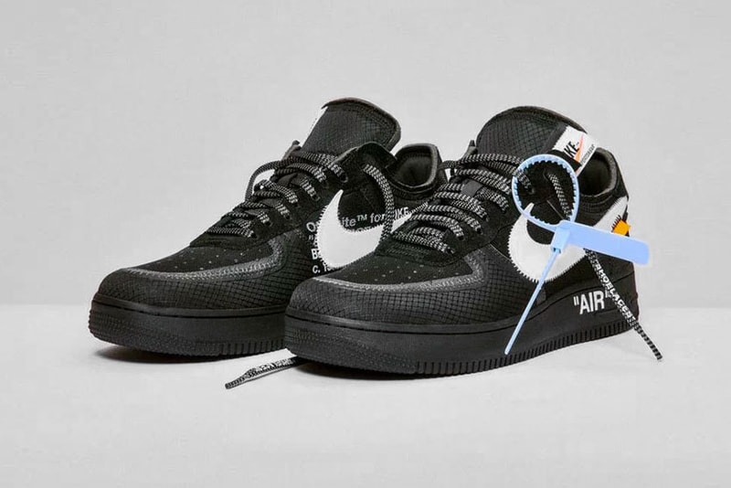 Nike Off White Air Force 1 af1 Black Cone Volt Release december 19 2018 price black neon yellow Virgil Abloh AO4606-001 AO4606-700 Kids Toddler GS CS