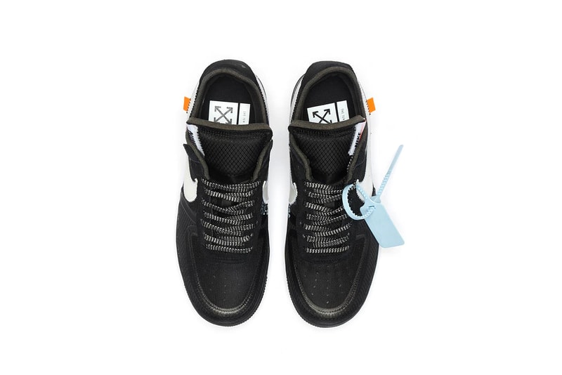 Off-White™ x Nike Air Force 1 "Black" Virgil abloh Sneakers kicks footwear trainers the ten hypebeast air force one AF-1 