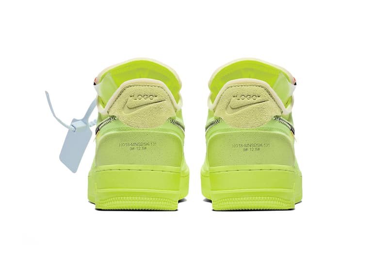 Off White X Nike Air Force 1 Volt Clean Look Hypebeast