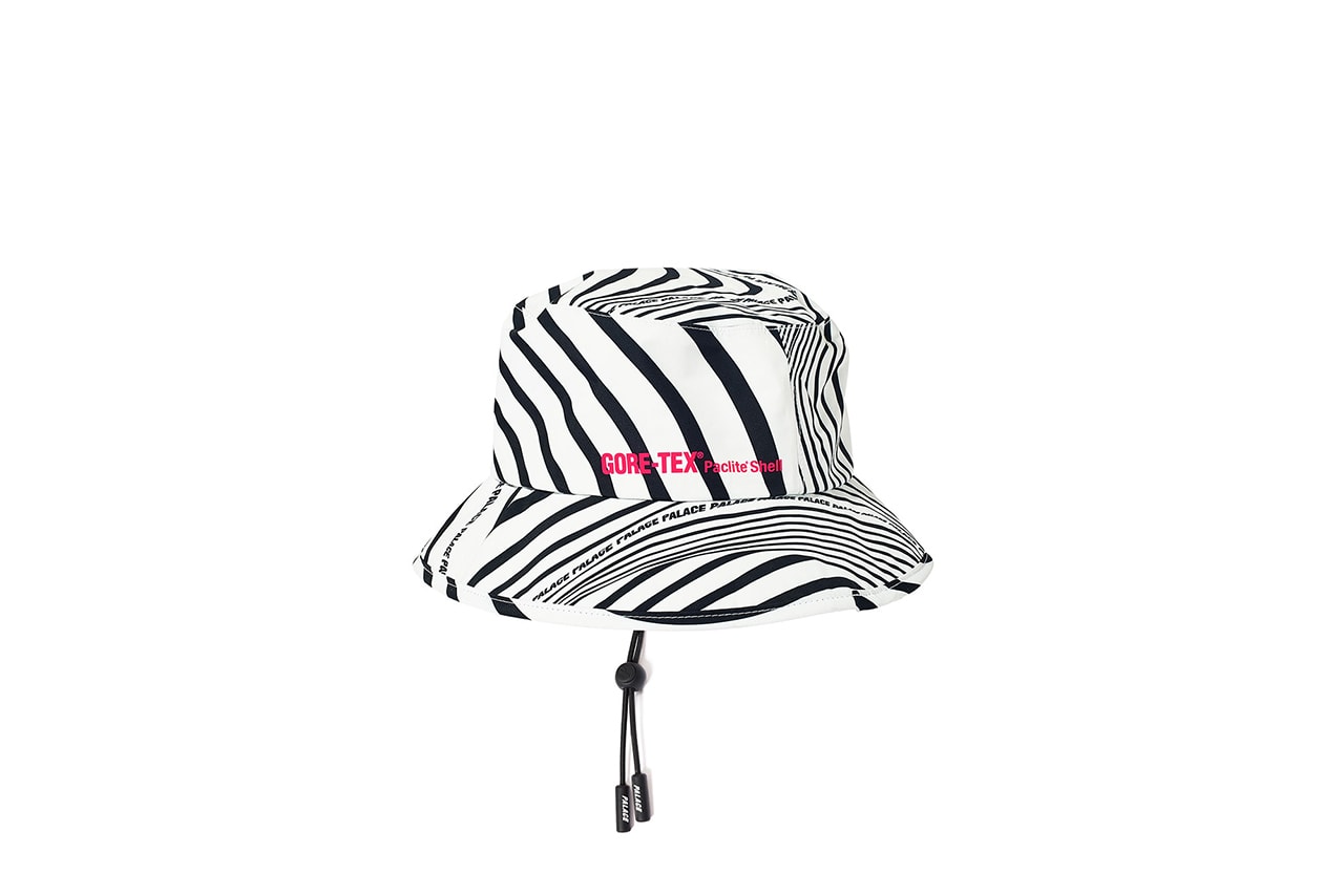 Palace GORE-TEX Vortex Jackets Bucket Hats Zebra Stripe White Black Blue Green Red Pink