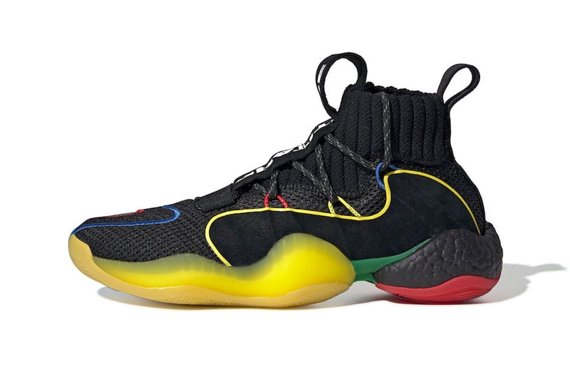 Pharrell x adidas Crazy BYW X Gratitude Empathy Release Date info price sneaker colorway black yellow red blue pharrell williams december 2018 adidas originals