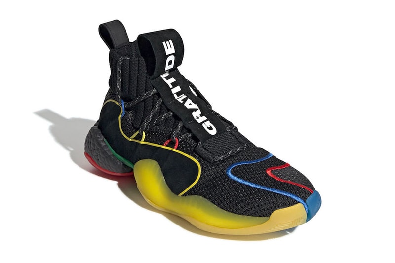 Pharrell x adidas Crazy BYW X Gratitude Empathy Release Date info price sneaker colorway black yellow red blue pharrell williams december 2018 adidas originals