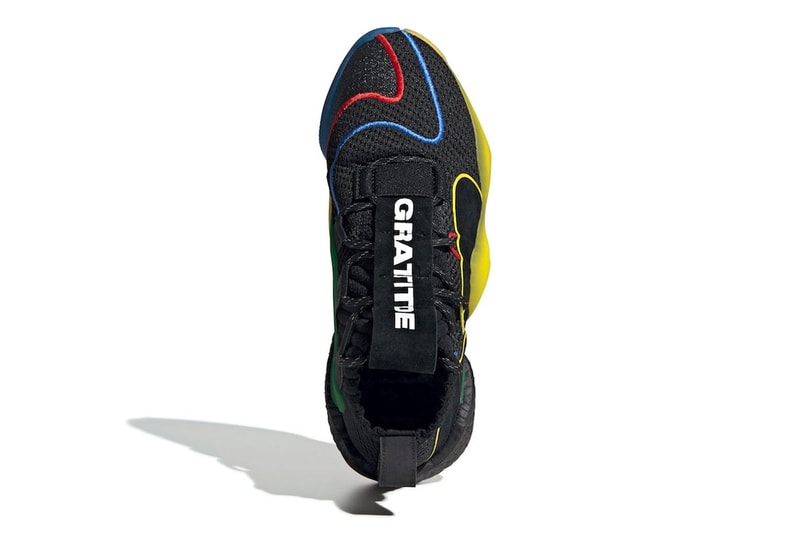 Pharrell x adidas Crazy BYW X Gratitude Empathy Release Date info price sneaker colorway black yellow red blue pharrell williams december 2018 adidas originals