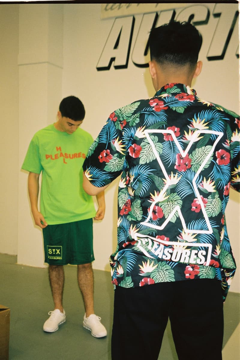 Highs & Lows and PLEASURES Streetx HAL exclusive pop up perth australia t shirt