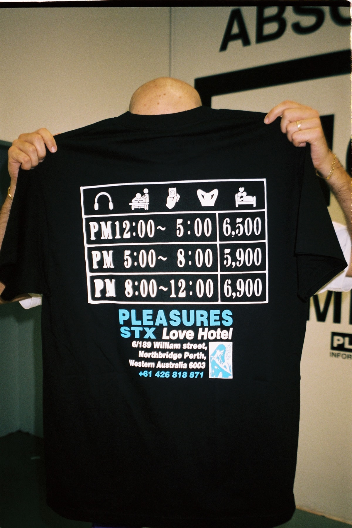 Highs & Lows and PLEASURES Streetx HAL exclusive pop up perth australia t shirt