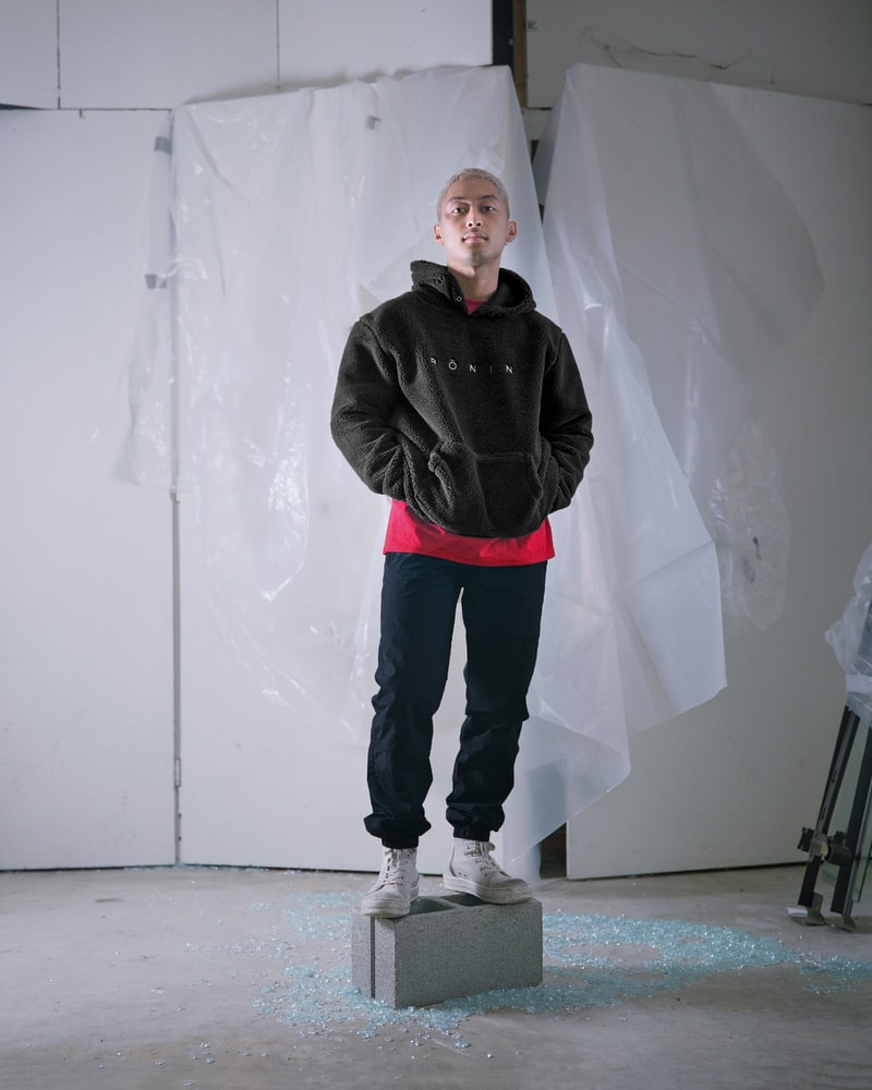 Rōnin Fall Winter 2018 Collection Part 1 clothing streetwear menswear mens apparel sherpa hoodie corduroy button down shirt tee t nylon track pants bdu nuke ironman