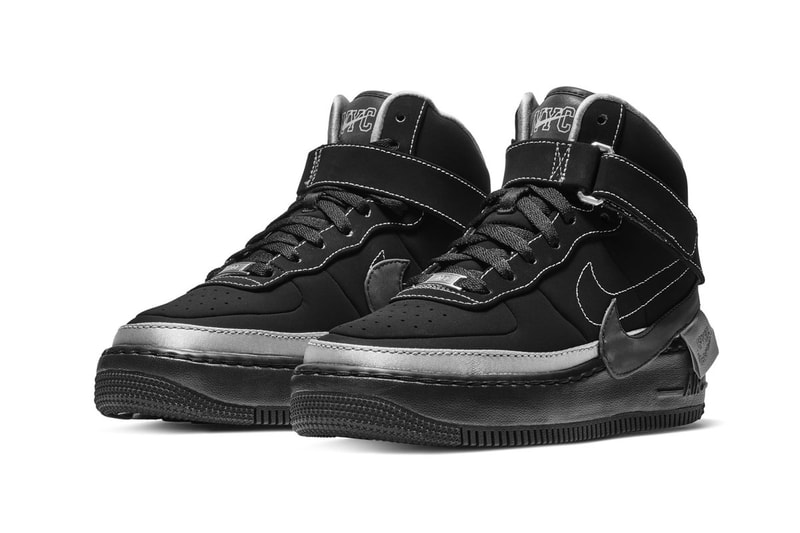 Rox Brown x Nike WMNS Air Force 1 Jester High release info date price sneaker black silver rose collaboration women's