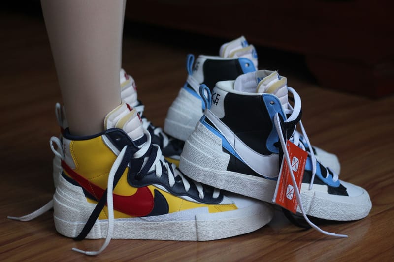 nike x sacai blazer yellow