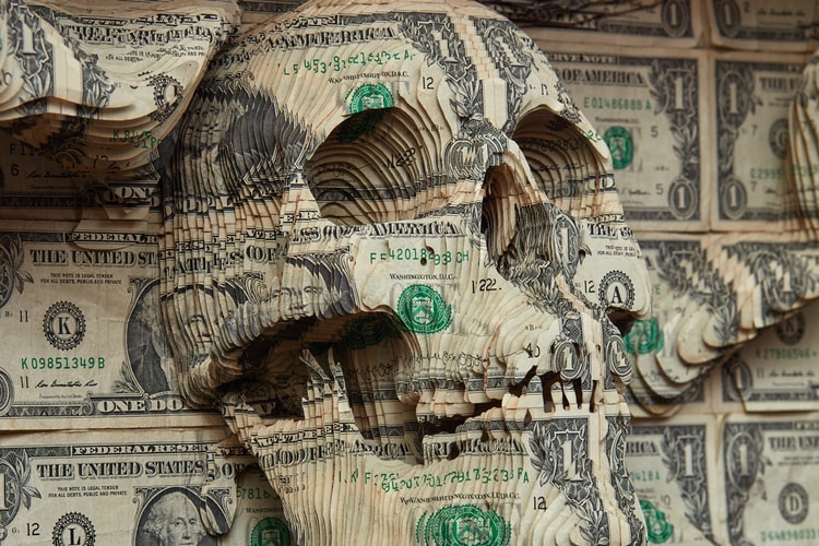 Scott Campbell Carves New Sculptures Using US Dollar Bills For First Asia Show
